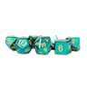 Turquoise 16mm Metal Polyhedral Dice Set - Thirsty Meeples