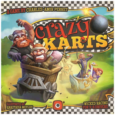Crazy Karts board game front cover