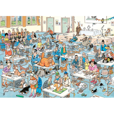 Jan van Haasteren The Cat Pageantry 1000-piece jigsaw puzzle artwork on a transparent background