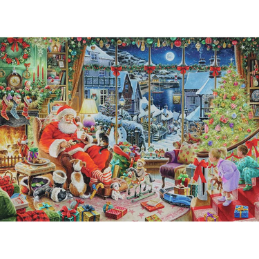 Santa Takes a Break jigsaw puzzle artwork
