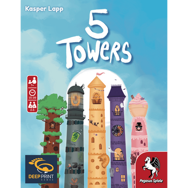 5 Towers card game box cover