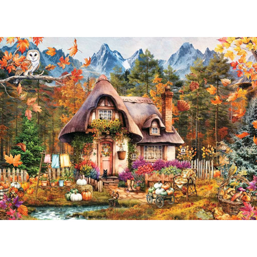 Pumpkin Cottage jigsaw puzzle artwork