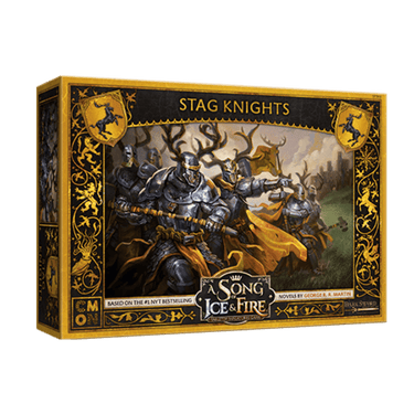 A set of Stag Knights miniatures from A Song of Ice & Fire War Games by CMON Limited, featuring detailed tabletop game figures.