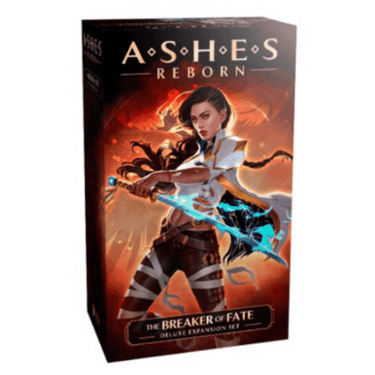 Detailed image of Ashes Reborn: The Breaker of Fate deluxe expansion box for Plaid Hat Games' strategy card game.
