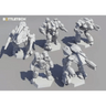 BattleTech Clan Heavy Star war game miniatures set featuring detailed models of heavy combat units from Catalyst Game Labs.