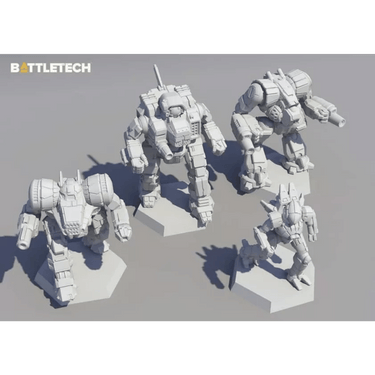 BattleTech Inner Sphere Support Lance war game set with miniatures and terrain pieces by Catalyst Game Labs.