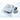 Set of ten Chessex Borealis Light Smoke and Silver Luminary D10 dice for tabletop gaming, featuring smoky translucent and metallic silver design.