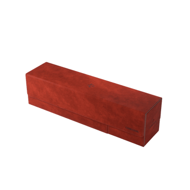 Gamegenic Cards' Lair 400+ Convertible game accessory in red, designed for organizing and storing trading cards.