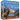 Abstract board game Cascadia by Alderac Entertainment Group featuring colorful geometric patterns and game pieces on a natural background.
