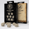 Q Workshop Dice Macabre Dice Set featuring dark, intricately designed polyhedral dice for tabletop role-playing games.