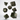 Q Workshop Dragons dice set with bottle green and gold polyhedral dice for tabletop gaming.