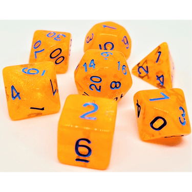 Galaxy Dice Set: Pumpkin - Thirsty Meeples