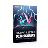 Happy Little Dinosaurs 5-6 Player Expansion for Unstable Games party game, showing colorful dinosaur cards and game components.