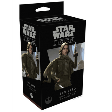 Image of Jyn Erso from Star Wars: Legion Commander Expansion, a war game miniatures figure by Fantasy Flight Games.