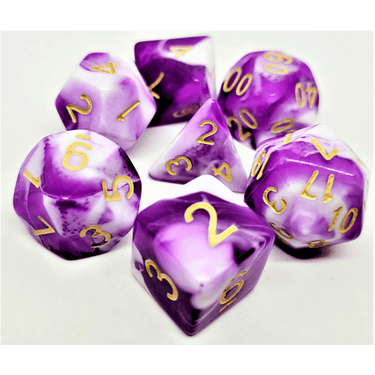 Racing Dice Set: Purple/White - Thirsty Meeples