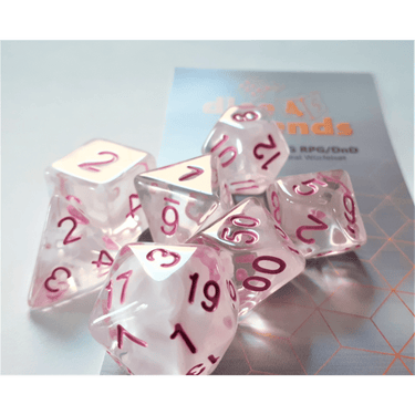 Transparent Dice Set: Pink Princess - Thirsty Meeples