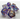 Violet sulfur confetti dice set by Dice 4 Friends with multicolored speckled design for tabletop RPG gaming.