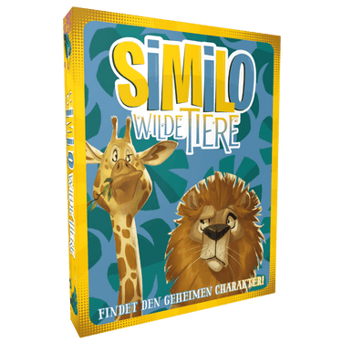 Similo Wild Animals family game box featuring illustrated cards of various wild animals for kids and adults.