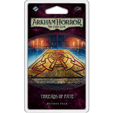 Image of Arkham Horror: The Card Game Threads of Fate Mythos Pack by Fantasy Flight Games, featuring themed card artwork from the living card game.