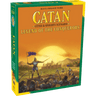 Catan: Legend of Conquerors family game box featuring colorful artwork and game components by Catan Studios.