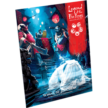 Legend of the Five Rings RPG Wheel of Judgment game box by Edge Entertainment, featuring artwork on the cover.