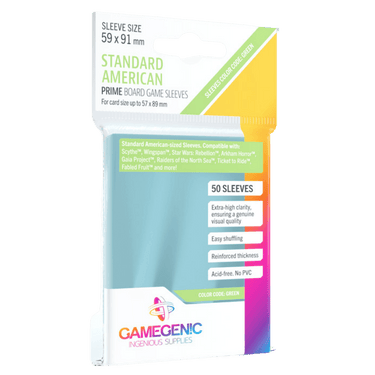 Prime Board Game Sleeves: Standard American - Thirsty Meeples