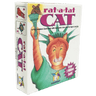 Children's game Rat-a-Tat Cat by Gamewright featuring colorful cards and playful cat-themed illustrations.