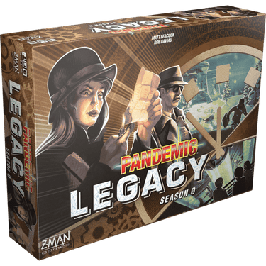 Pandemic Legacy: Season 0 strategy board game by Z-Man Games, featuring game components and themed artwork on the box.