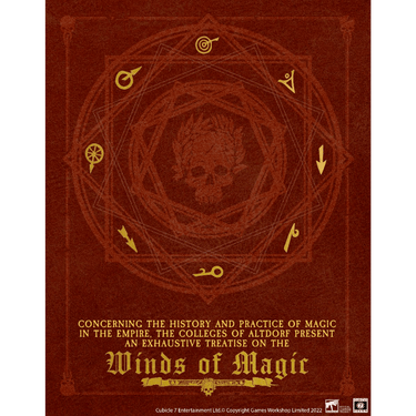 Warhammer Fantasy RPG Winds of Magic Collector's Edition box set with artwork and game components by Cubicle 7 Entertainment
