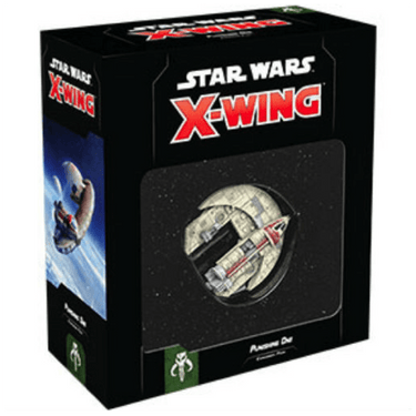Star Wars: X-Wing Punishing One war game miniature by Fantasy Flight Games, featuring detailed starfighter model and packaging close-up.