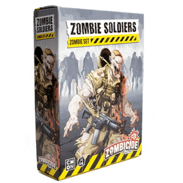 Zombicide 2nd Edition Zombie Soldiers strategy game miniatures by CMON Limited, featuring detailed zombie soldier figures.