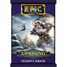 Epic Card Game Uprising: Velden's Wrath by Wise Wizard Games, featuring vibrant artwork of Velden in a strategic fantasy setting.