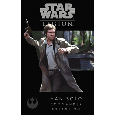 Han Solo Commander expansion for Star Wars: Legion war game by Fantasy Flight Games, featuring Han Solo in military attire.