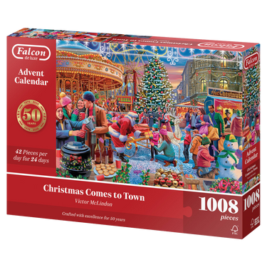 Falcon Advent Calendar Christmas Comes to Town box side view