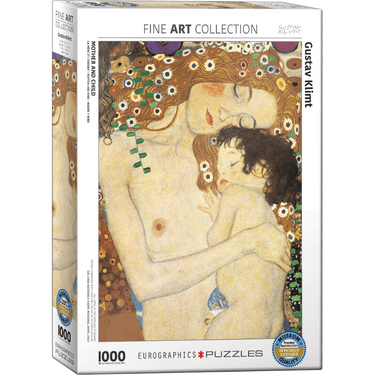 Gustav Klimt Mother and Child Detail 1000 piece jigsaw puzzle box