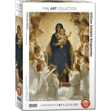 Virgin with Angels 1000 piece jigsaw puzzle box