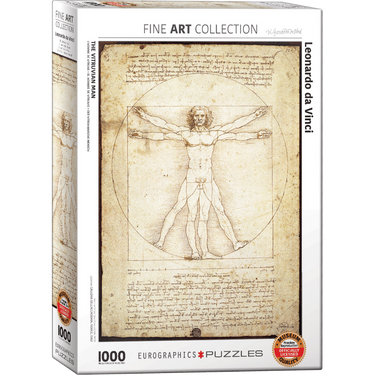 Leonardo Da Vinci: Schema delle Proporzioni jigsaw puzzle box