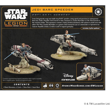 Star Wars: Legion Jedi General on BARC Speeder miniature
