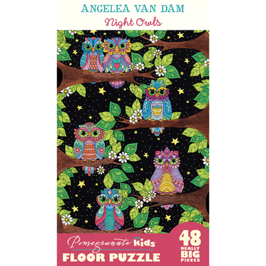 Angelea Van Dam: Night Owls Floor Puzzle - Thirsty Meeples