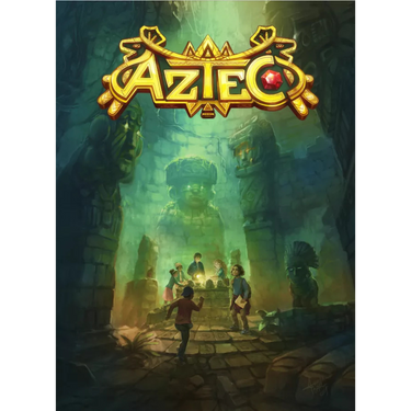 Aztec family game by Matagot featuring colorful game components and a detailed game board for strategic play.