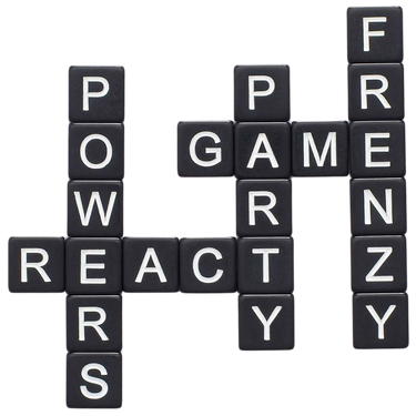 Bananagrams Party game box with colorful letter tiles and vibrant packaging for fun word games and party entertainment