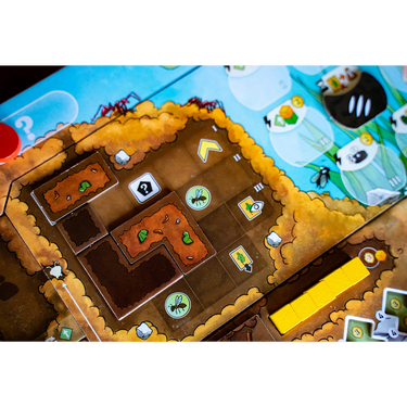 Ants board game - anthill board with room tiles