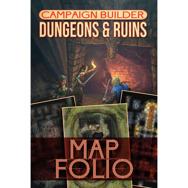 Campaign Builder: Dungeons & Ruins Map Folio - Thirsty Meeples