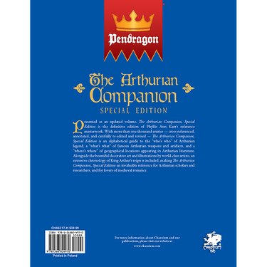 Pendragon RPG: The Arthurian Companion - back cover
