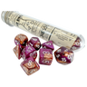 Lab Dice Set: Gemini Copper-Purple/white - Thirsty Meeples