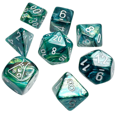 Lab Dice Set: Lustrous Neptune/grey