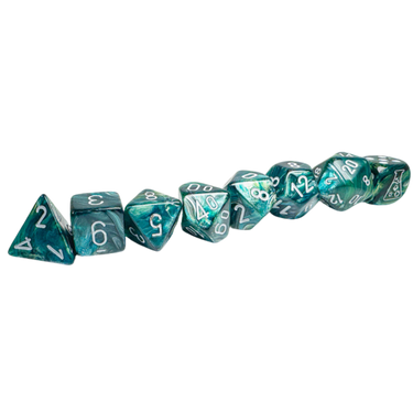 Lab Dice Set: Lustrous Neptune/grey