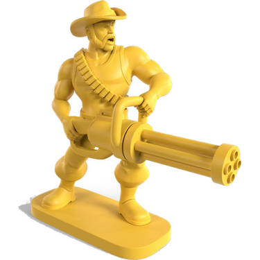 Little Soldiers: Machine Gunner yellow figure