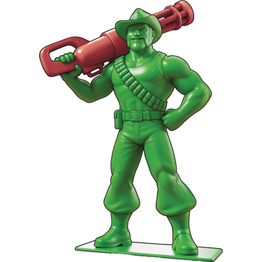 Little Soldiers: Machine Gunner green figure