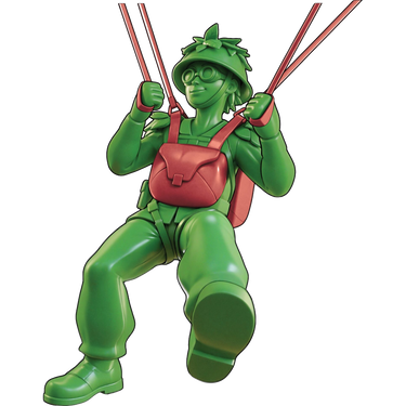 Little Soldiers: Paratrooper green figure